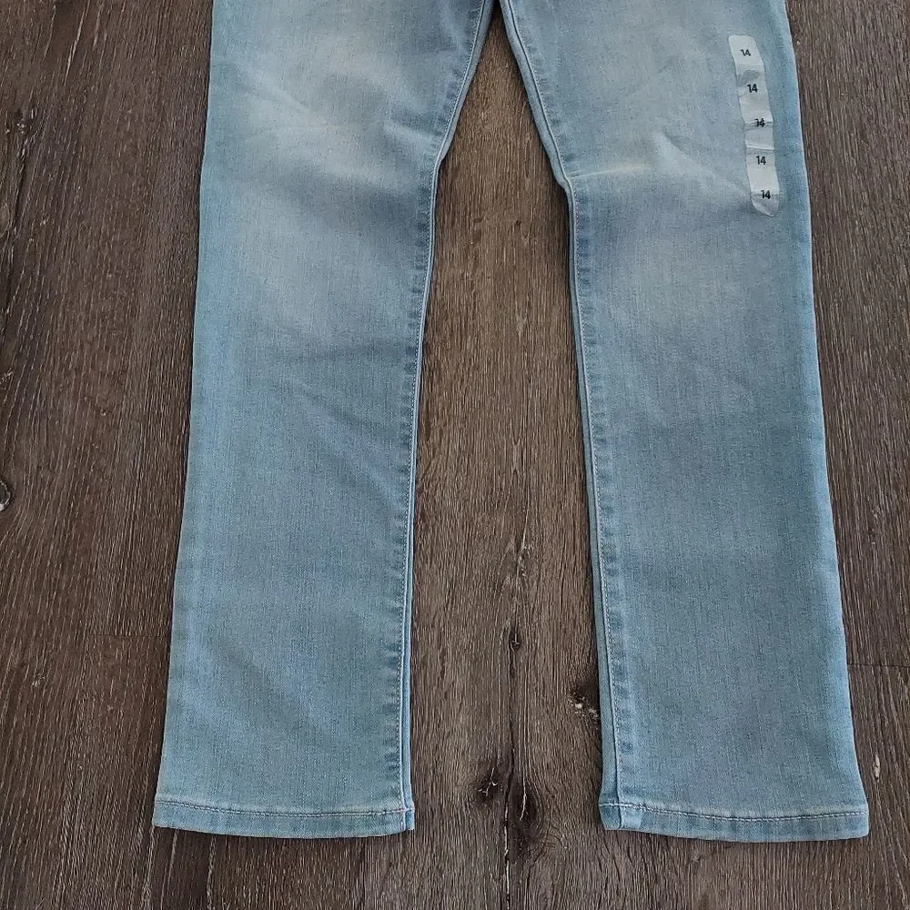 The Children's Place Girls Unicorn Graphic Super Skinny Jeans Size 14